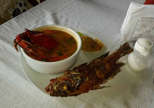 Fresh seafood in Guatemala